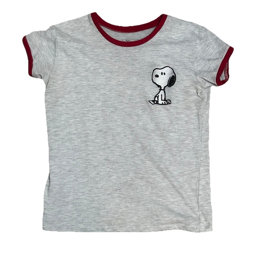 Peanuts T-Shirt Gray and Red Size XS